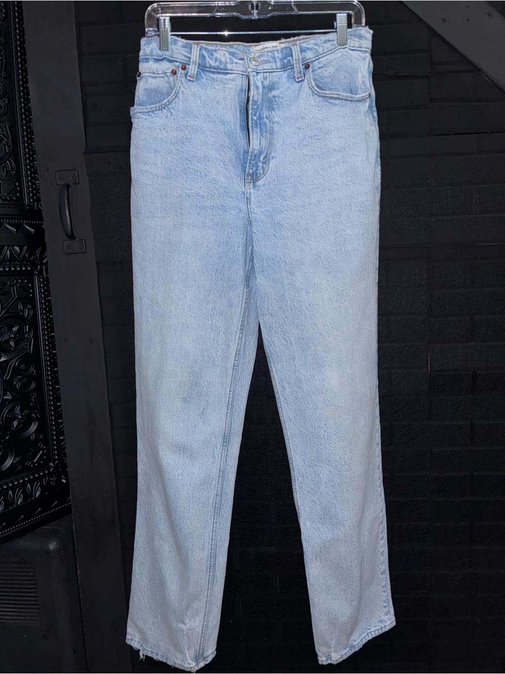 Abercrombie & Fitch 90s straight ultra high waist light wash Rheem women’s 29